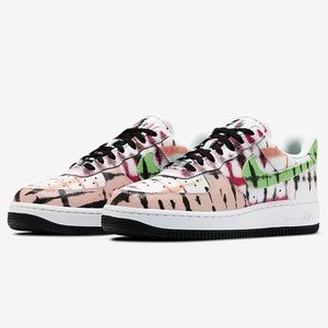 Nike Air Force one Black tie-dye shoes 10 women